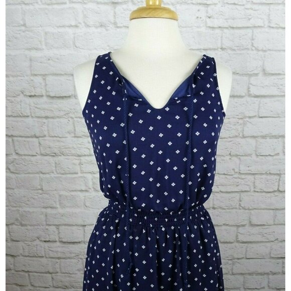 💰3/$25  Sleeveless Hi Lo Dress Sheer Sleeveless Lace Detail Floral Small - Picture 5 of 12